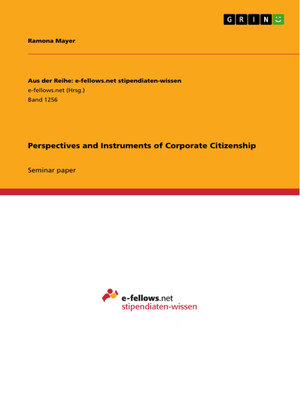 cover image of Perspectives and Instruments of Corporate Citizenship